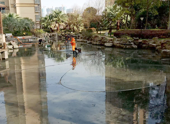 商水景观池淤泥清理